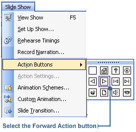 Choosing an action button