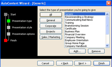 choosing a presentation