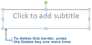 Deleting the text box border