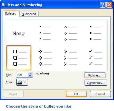 Color Bullets