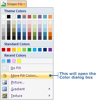 Fill Colors dialog
