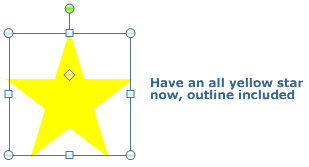 Yellow star with yellow outline