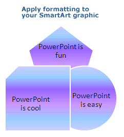 Apply formatting to the SmartArt Graphic