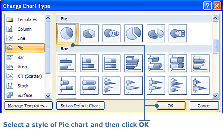 Pie chart style options