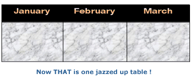 Jazzed up table