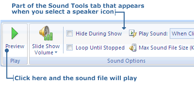 Sound Tools tab