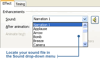 Choosing your sound file