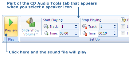 CD Audio Tools tab
