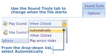 Make audio play automatically