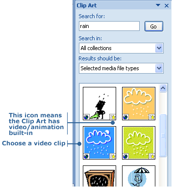 Choosing a video